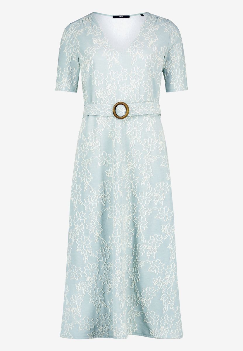 Midikleid mit Blumen-Stickerei