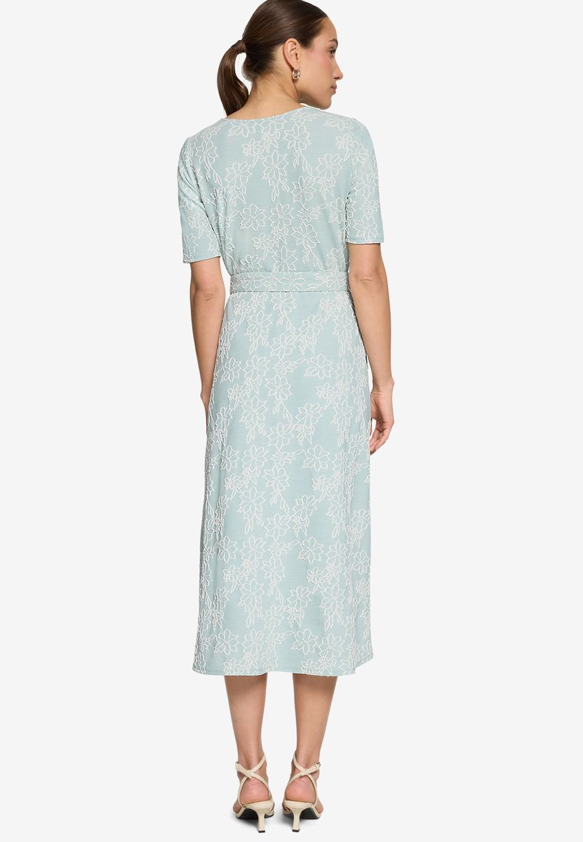 Midi-Kleid mit floraler Stickerei