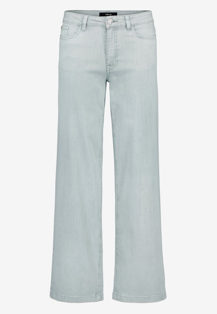 Hochgeschnittene Wide-Leg Jeanshose
