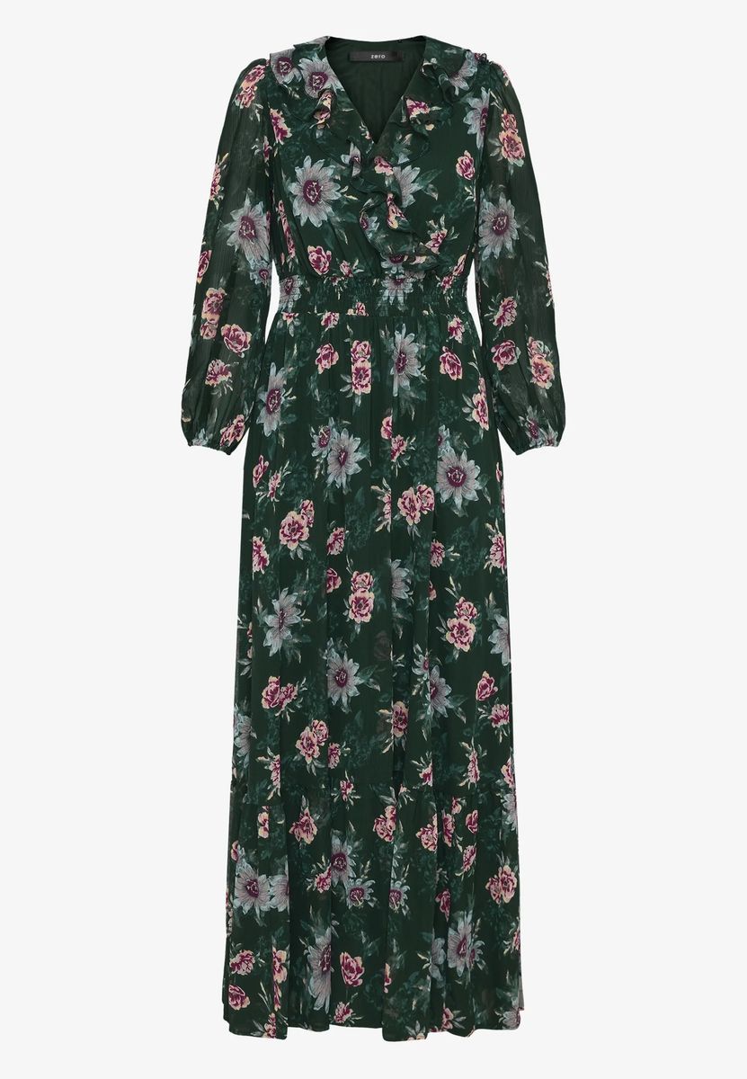 Maxikleid  langarm mit Blumen