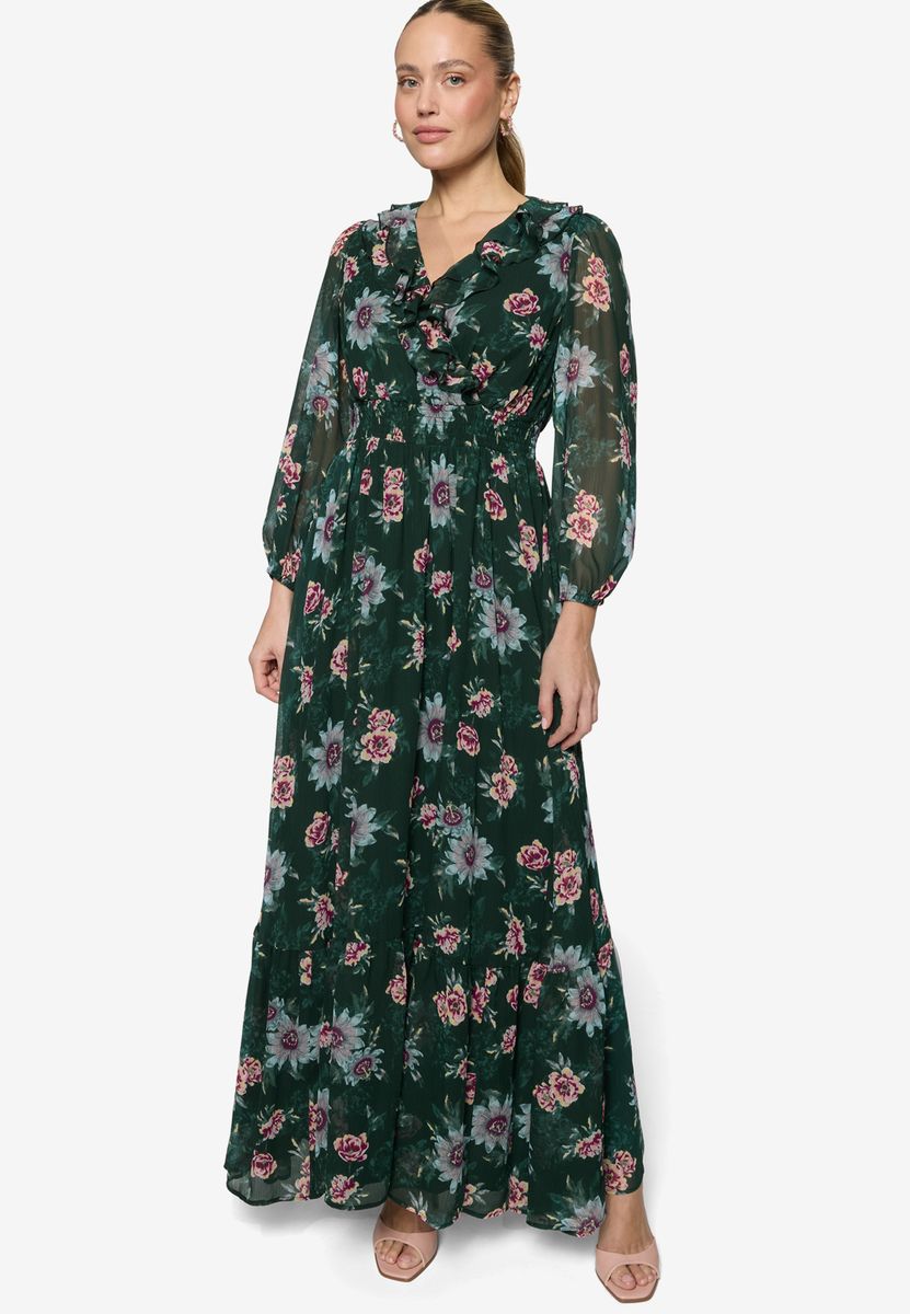 Luftiges Maxikleid mit Blumenmuster
