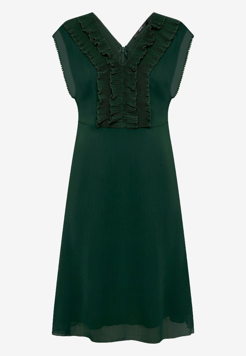 Chiffonkleid  mit Rüschen