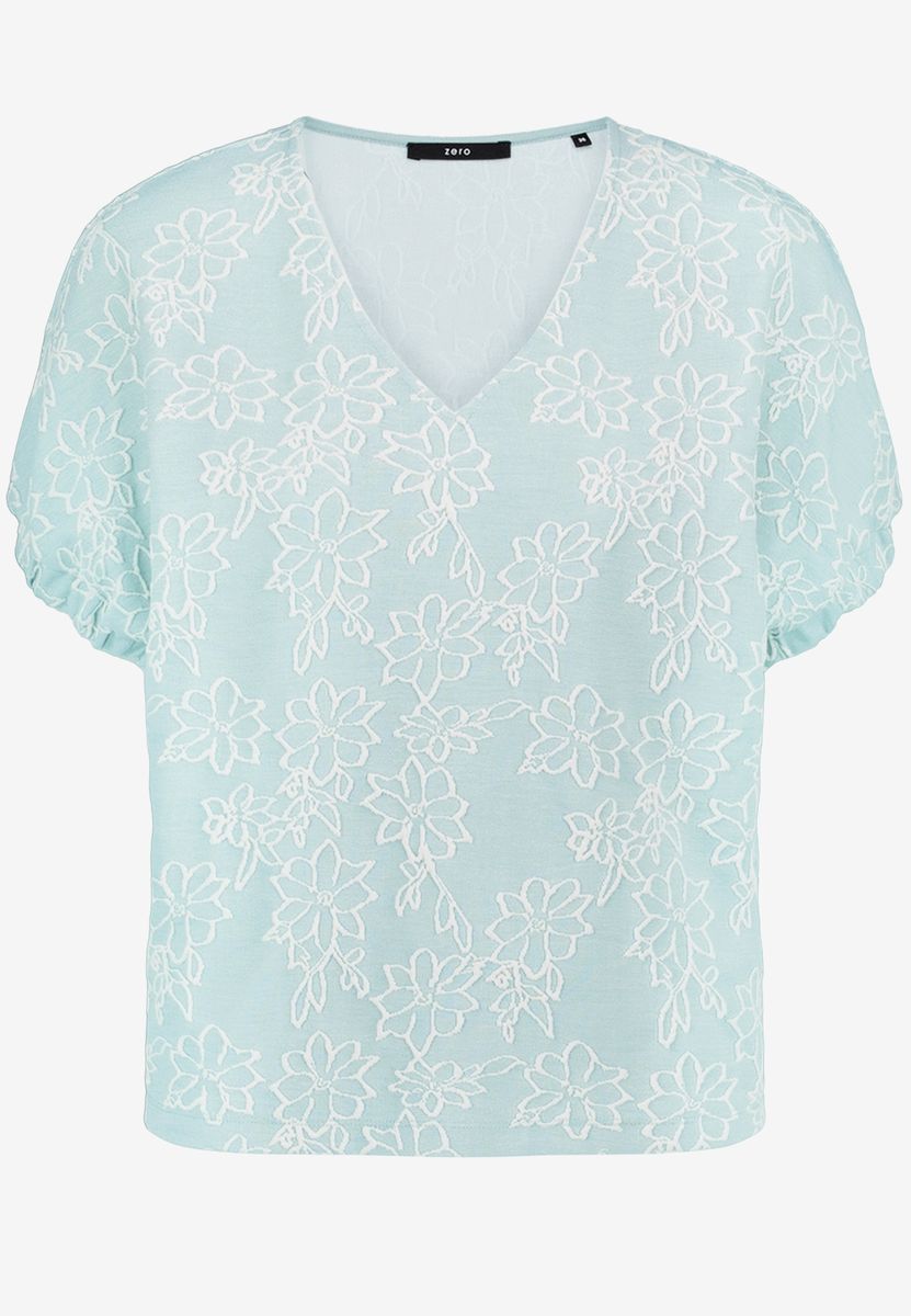 Elegante Bluse mit Blumenstickerei
