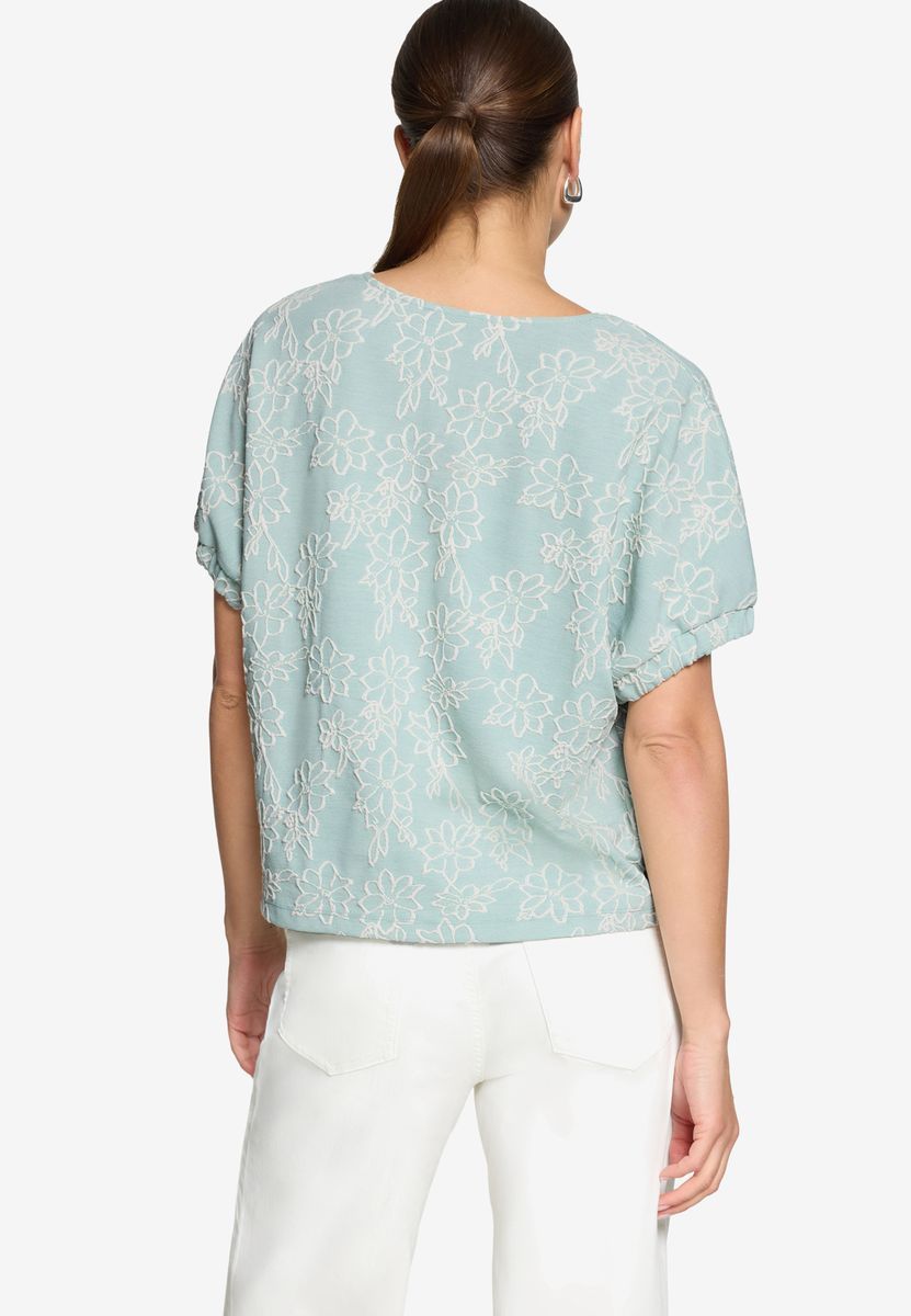 Elegante Bluse mit Blumenstickerei