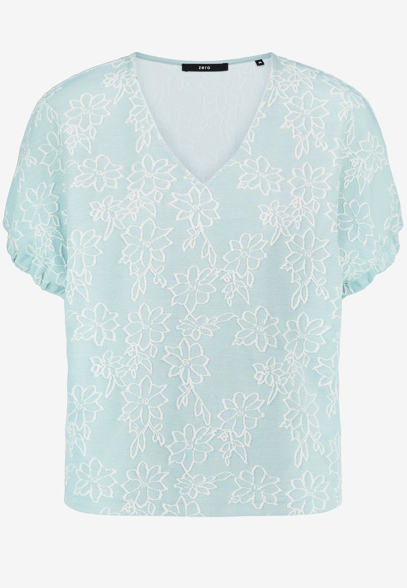 Elegante Bluse mit Blumenstickerei