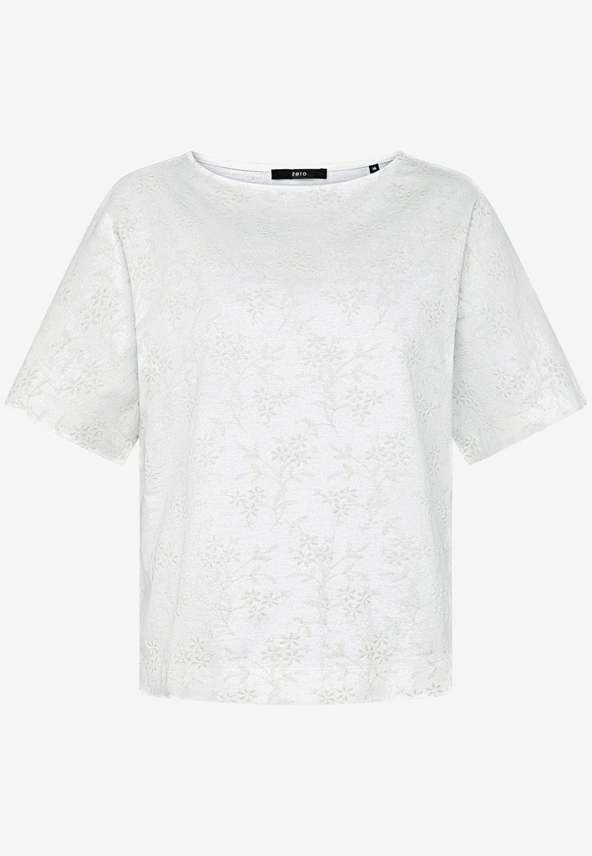 Baumwoll T-Shirt mit Stickerei