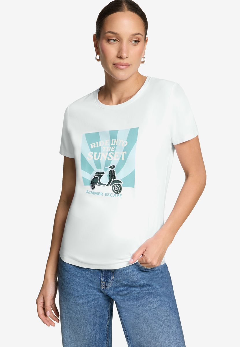 Baumwoll-T-Shirt mit Grafikprint