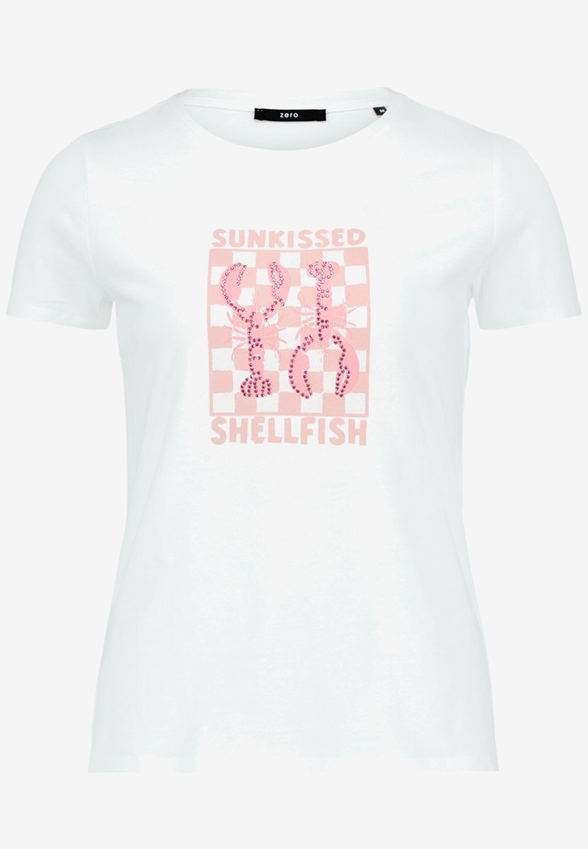 T-Shirt mit Schalentier-Print