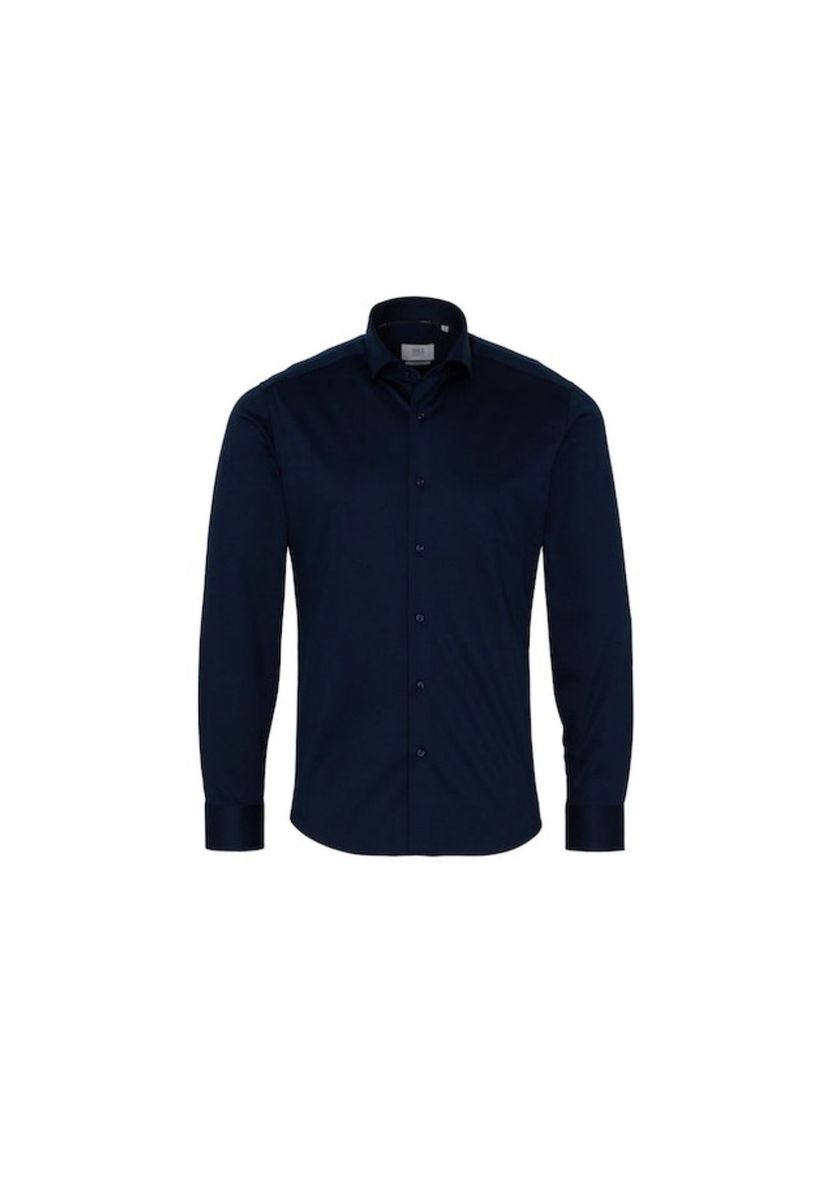 Klassisches marineblaues Langarm-Hemd