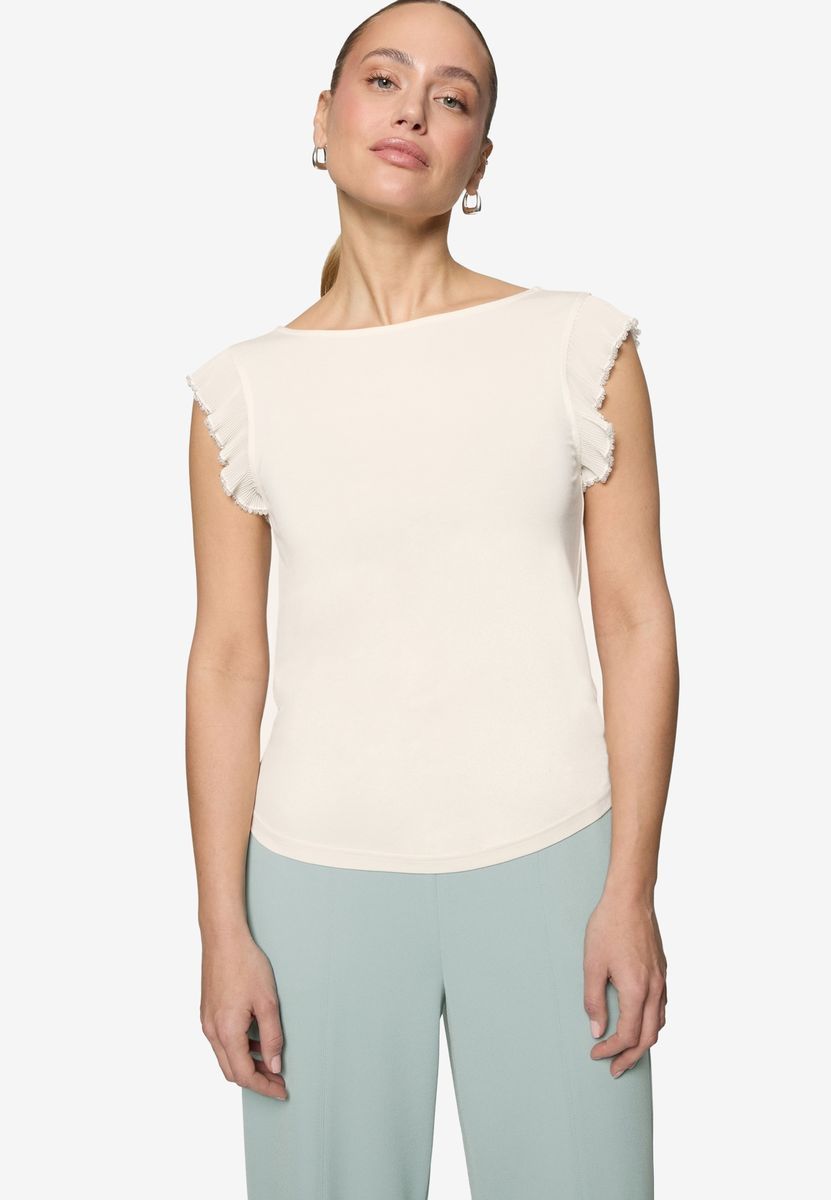 Elegantes Kurzarm-Top mit Rüschendetail