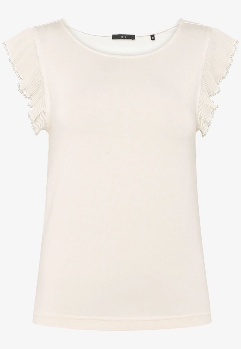 Elegantes Kurzarm-Top mit Rüschendetail