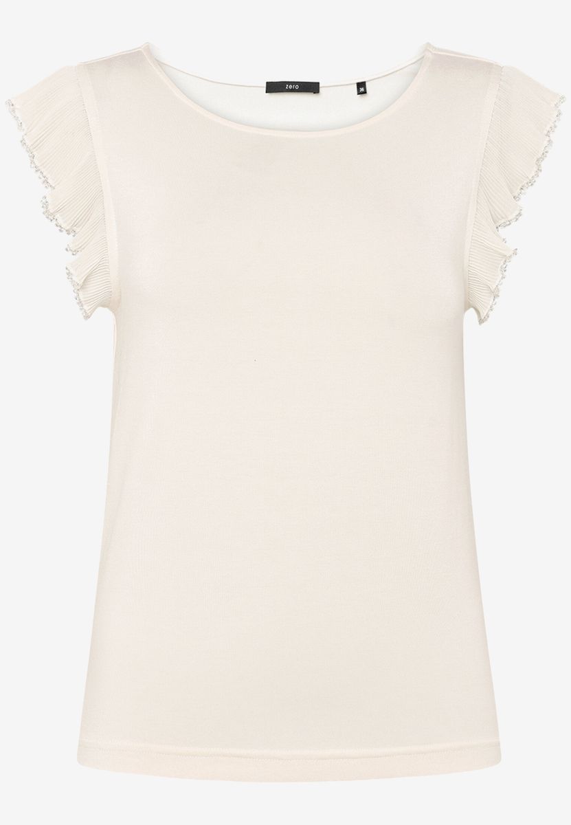 Elegantes Kurzarm-Top mit Rüschendetail