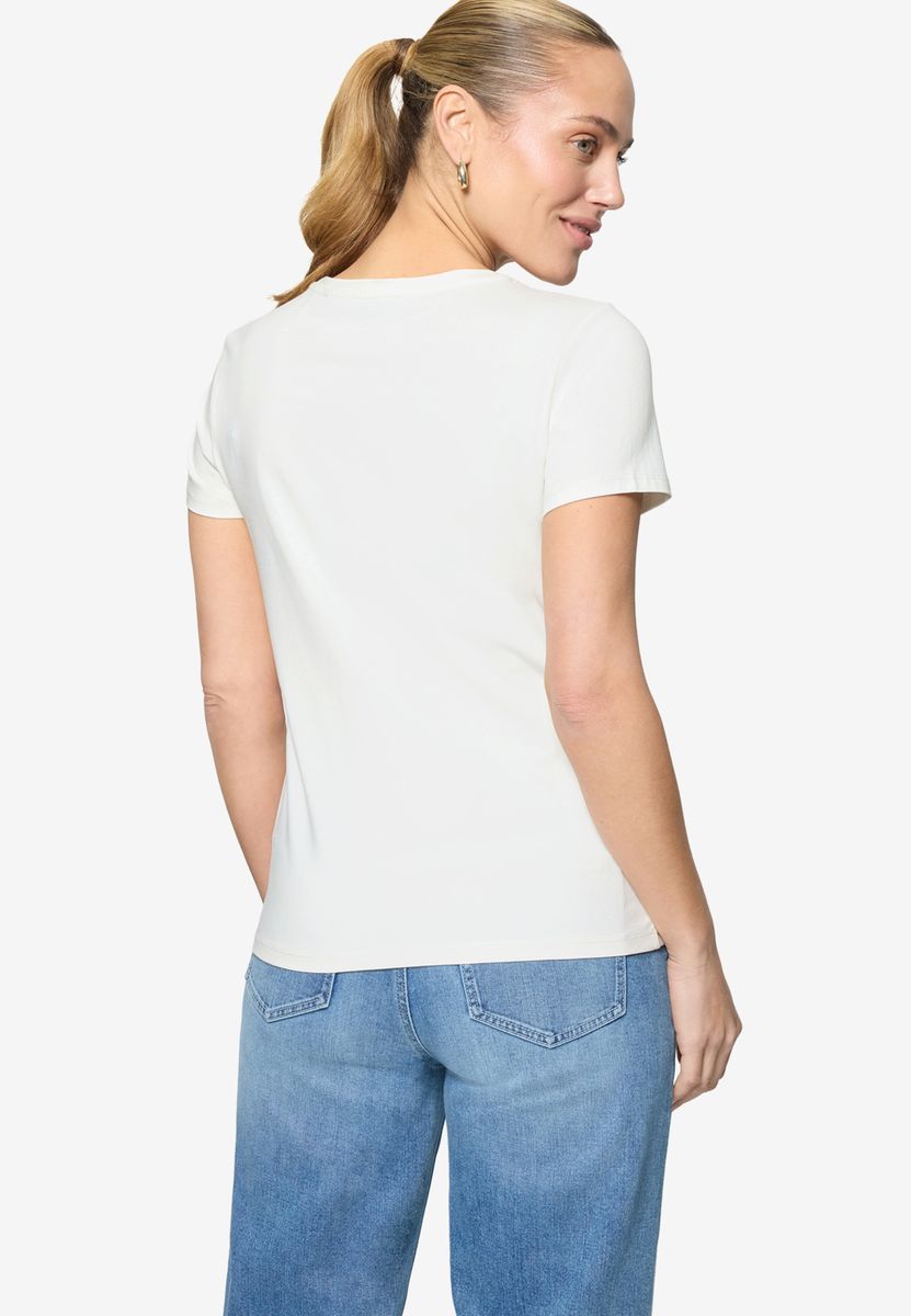 Print-T-Shirt mit Glitzerdetails