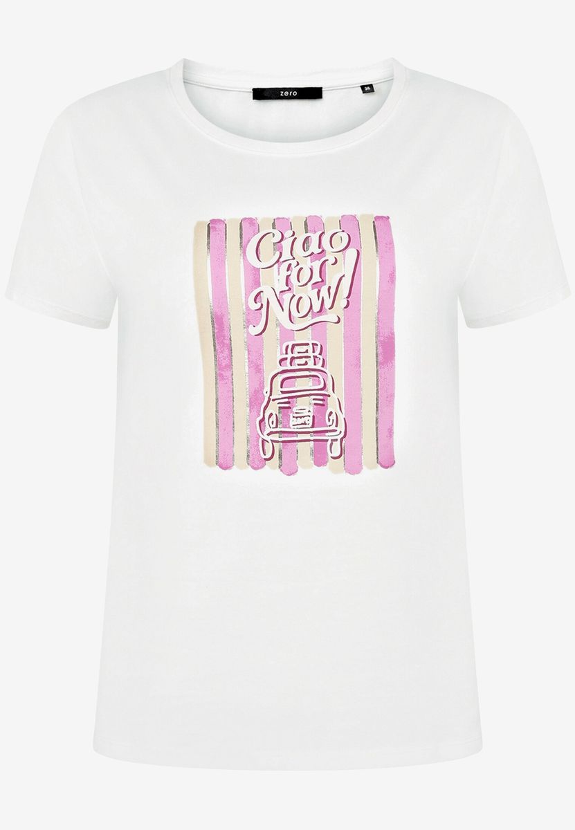 Print-T-Shirt mit Glitzerdetails