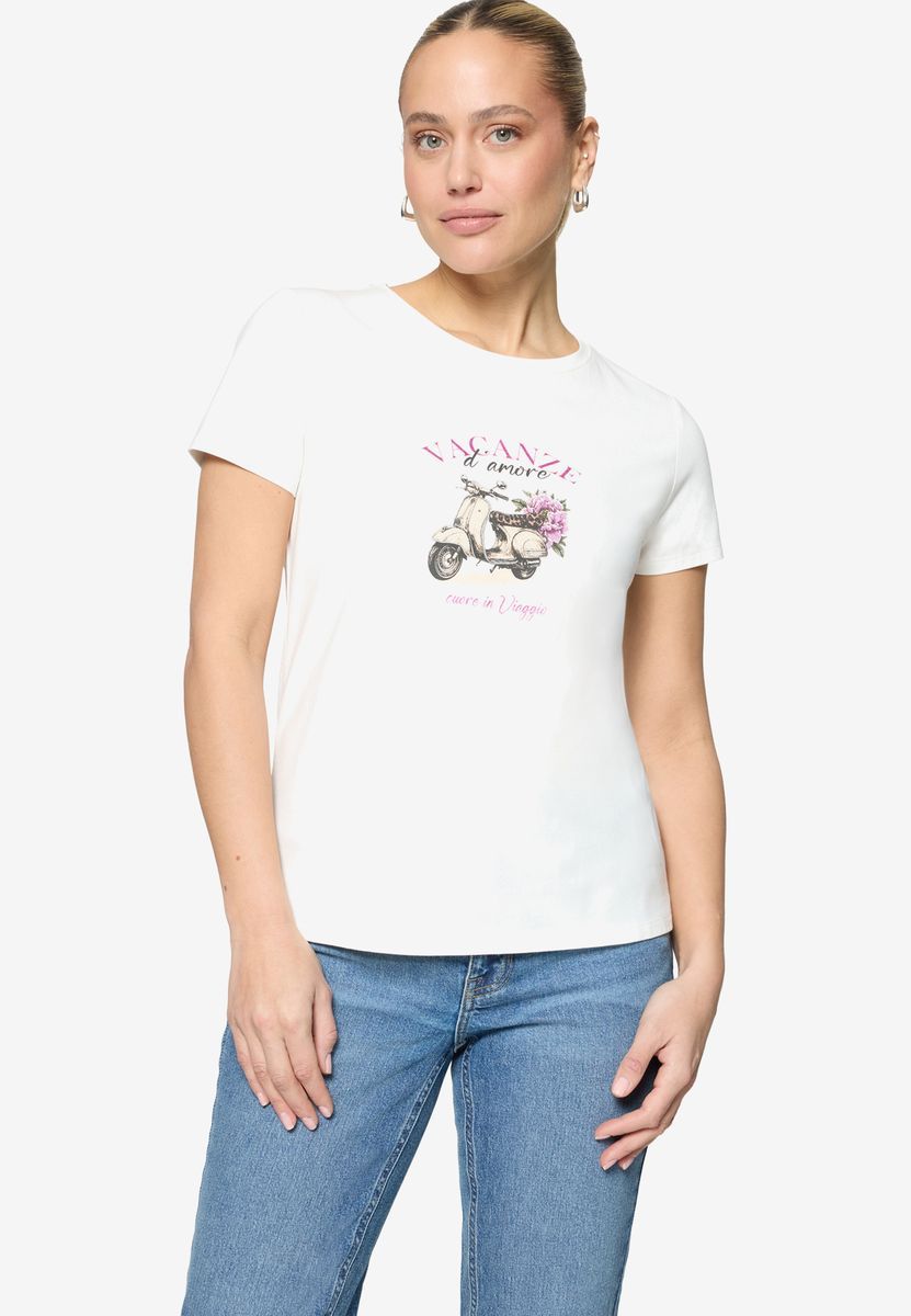 Baumwoll-T-Shirt mit Grafikdruck