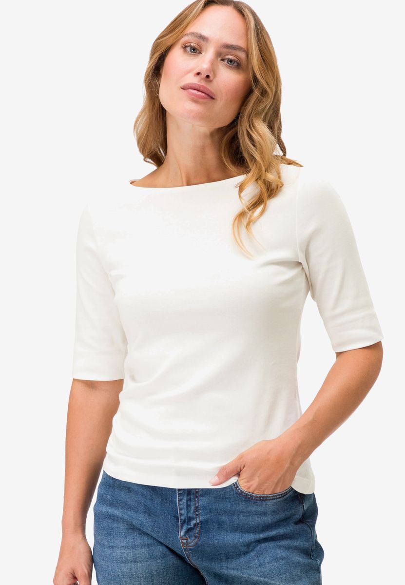 Basic Shirt  mit U-Boot-Ausschnitt