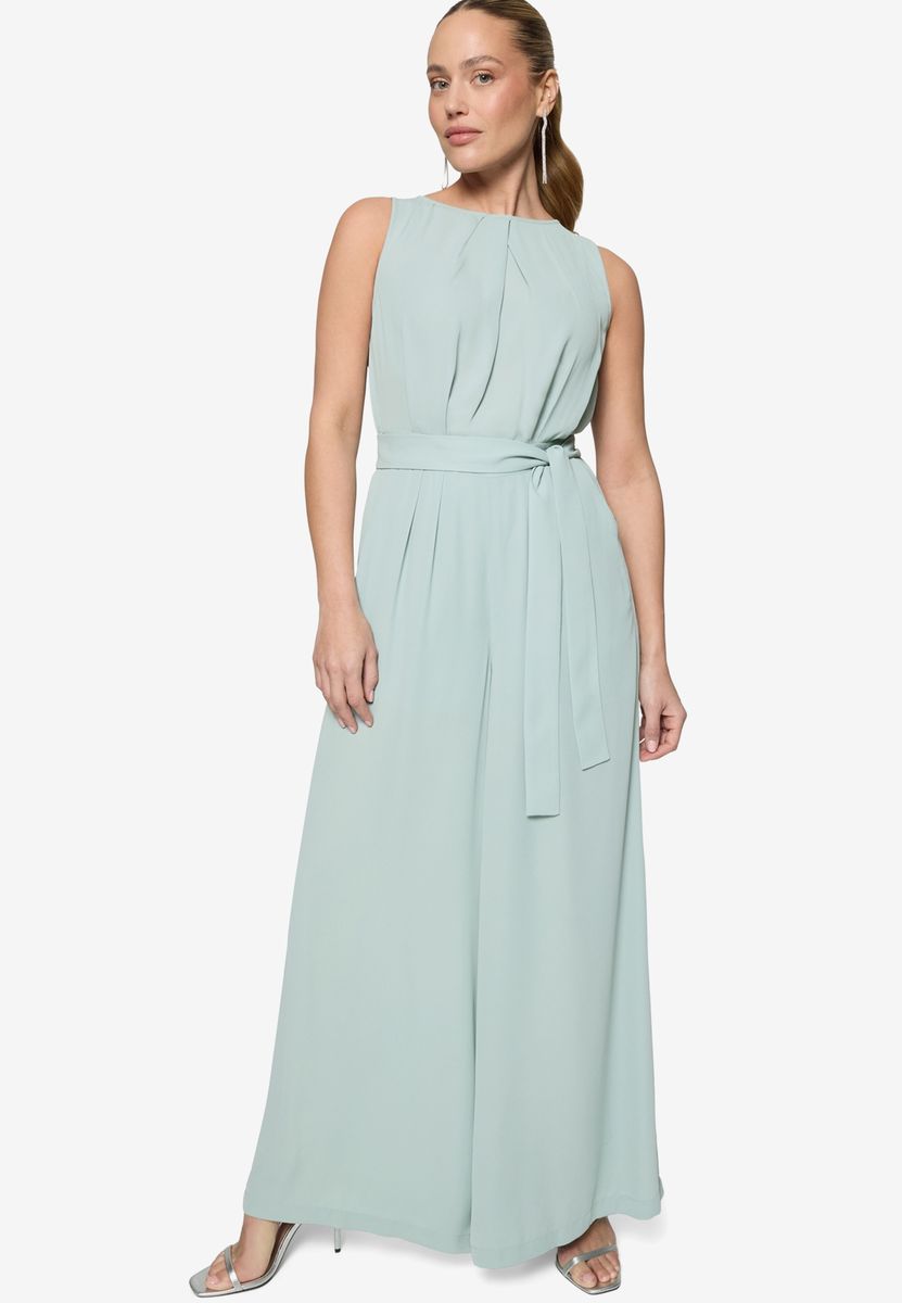 Ärmelloser Jumpsuit mit weitem Bein
