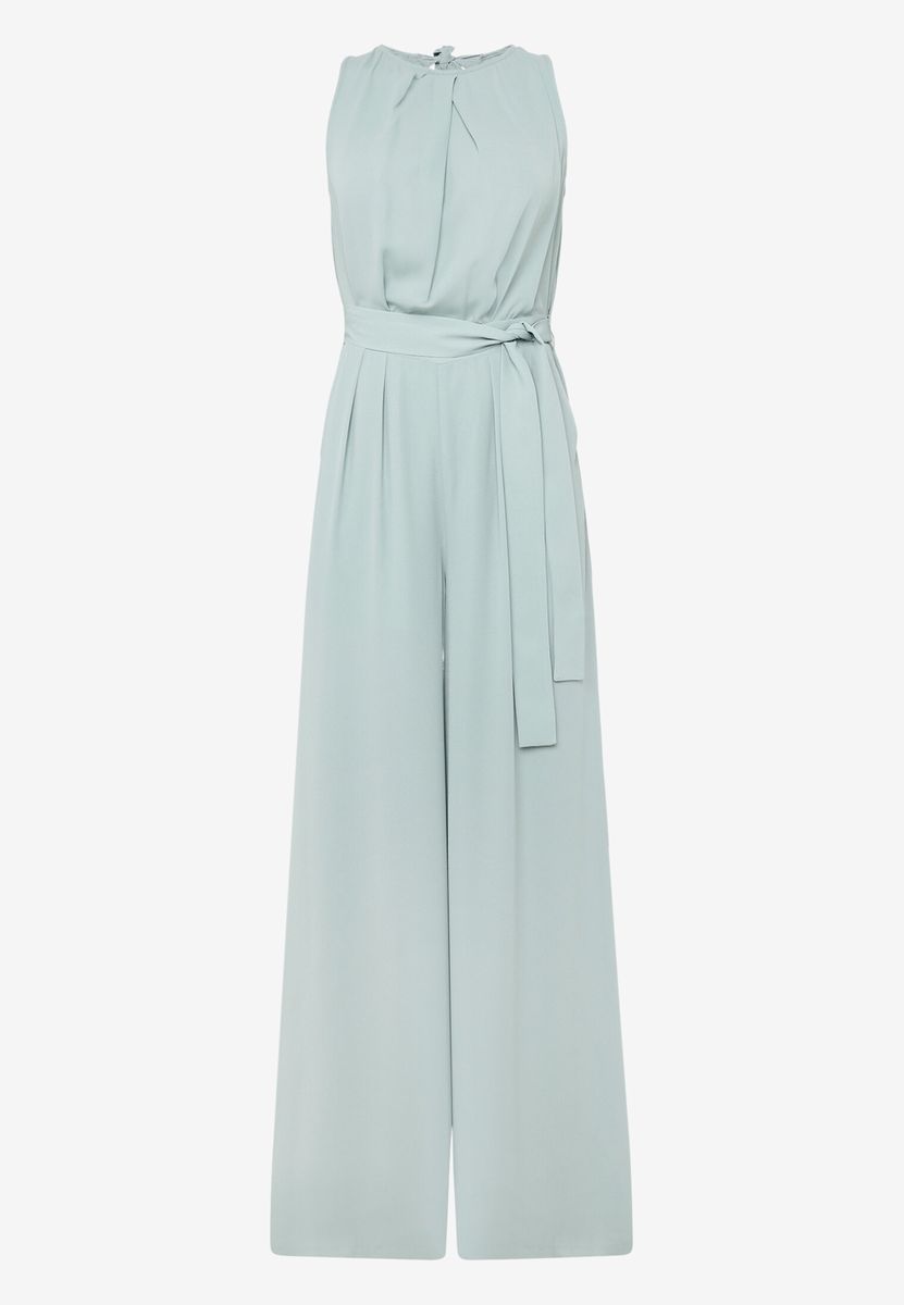 Ärmelloser Jumpsuit mit weitem Bein