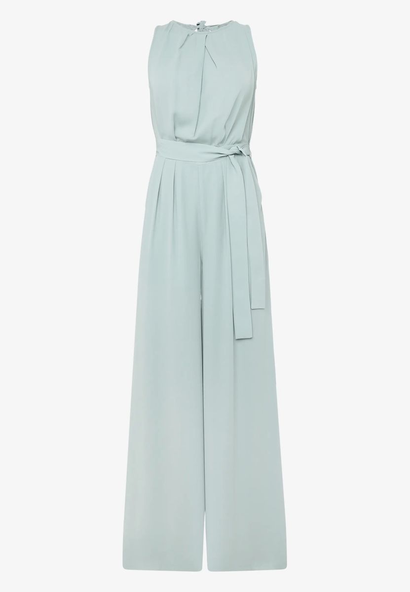 Jumpsuit mit Gürtel und weitem Bein