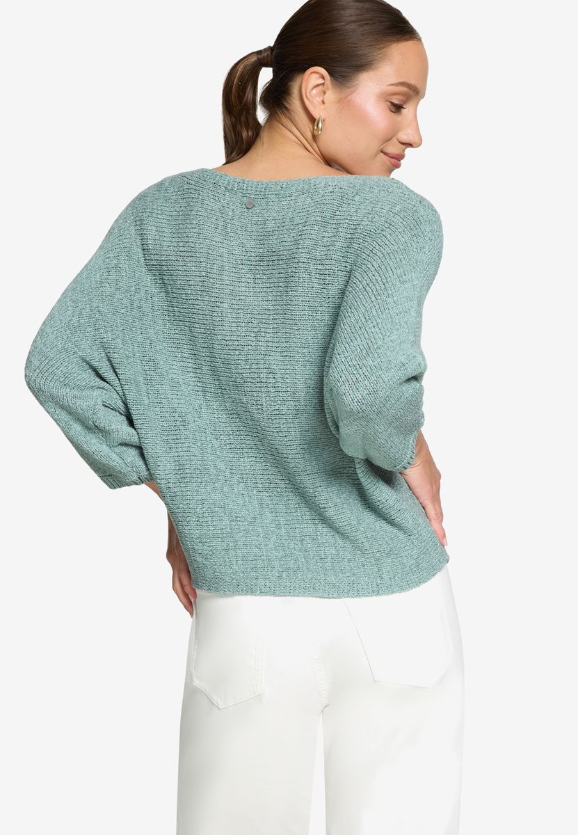 Strickpullover mit Fledermausärmeln