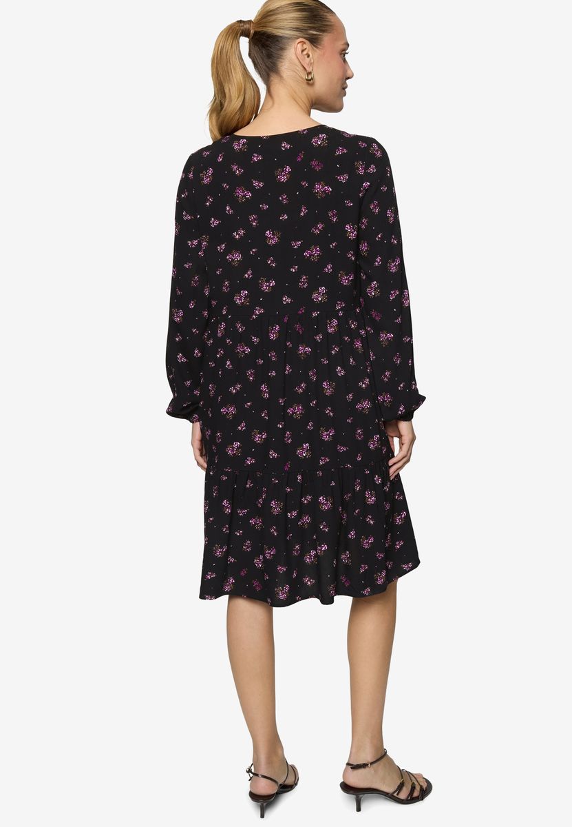 Gestuftes Blusenkleid mit Blumenmuster