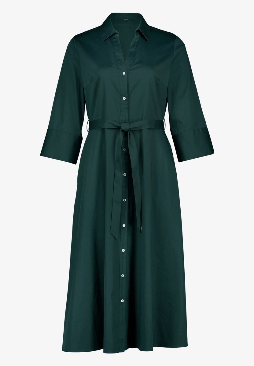 Hemdblusenkleid Midi mit Bindegürtel