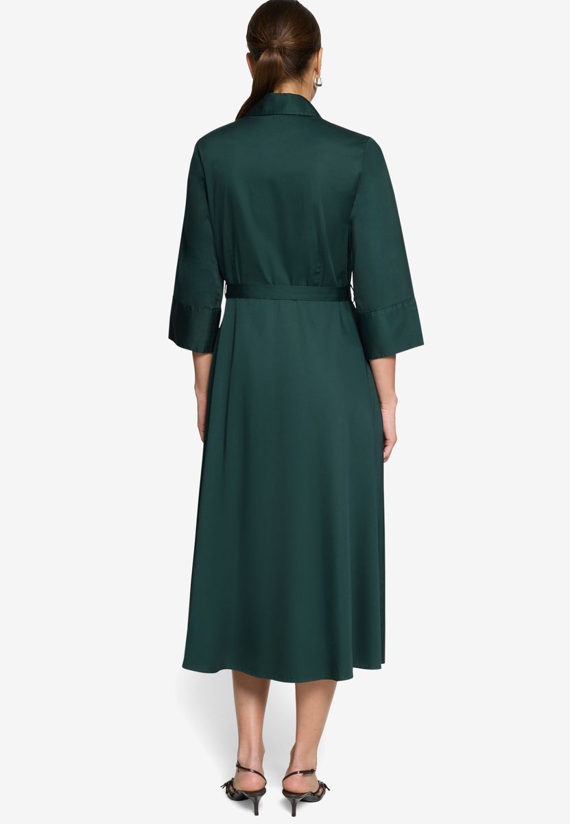Hemdblusenkleid Midi mit Bindegürtel