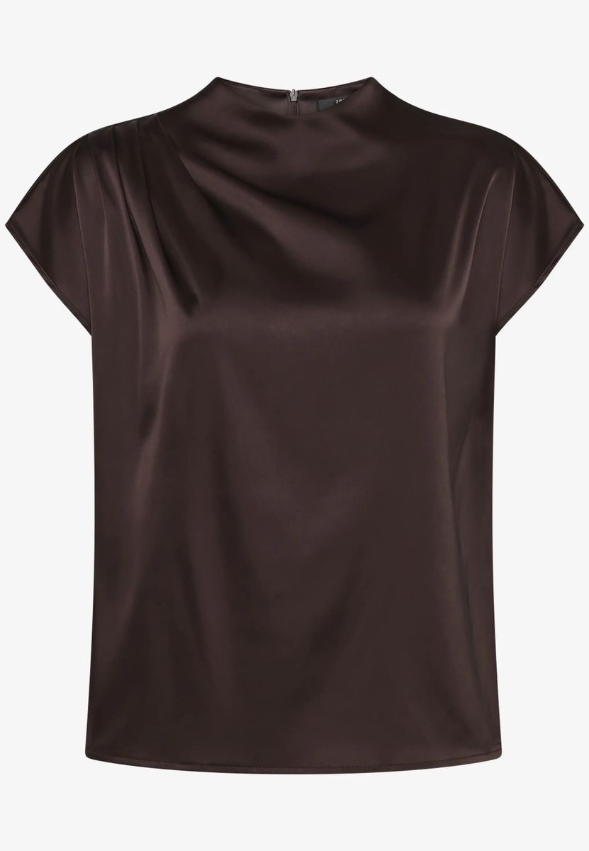 Satin-Bluse mit Kragen