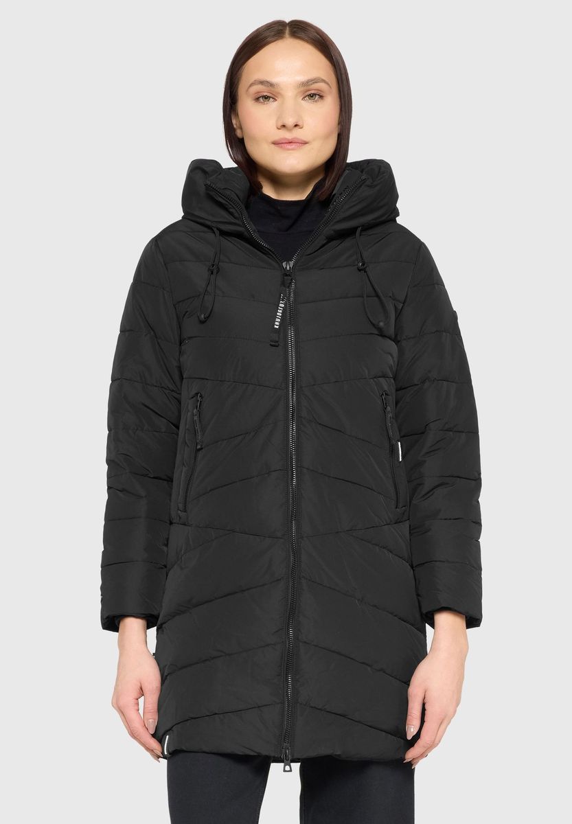 Damen Steppmantel mit Kapuze