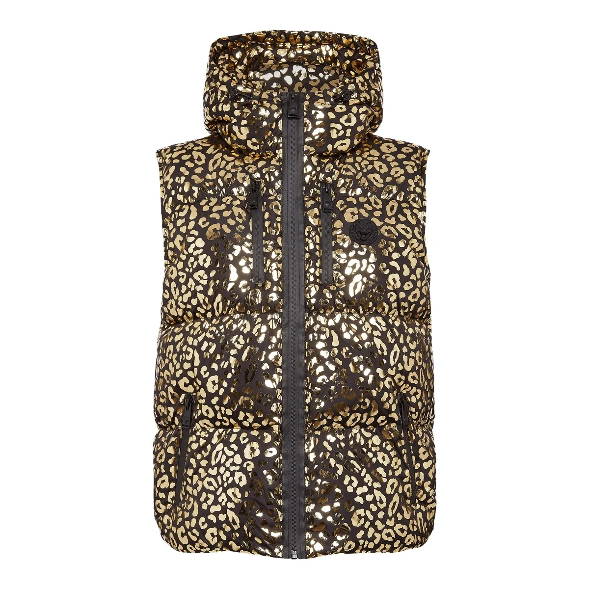 Kapuzenweste mit Leopardenmuster