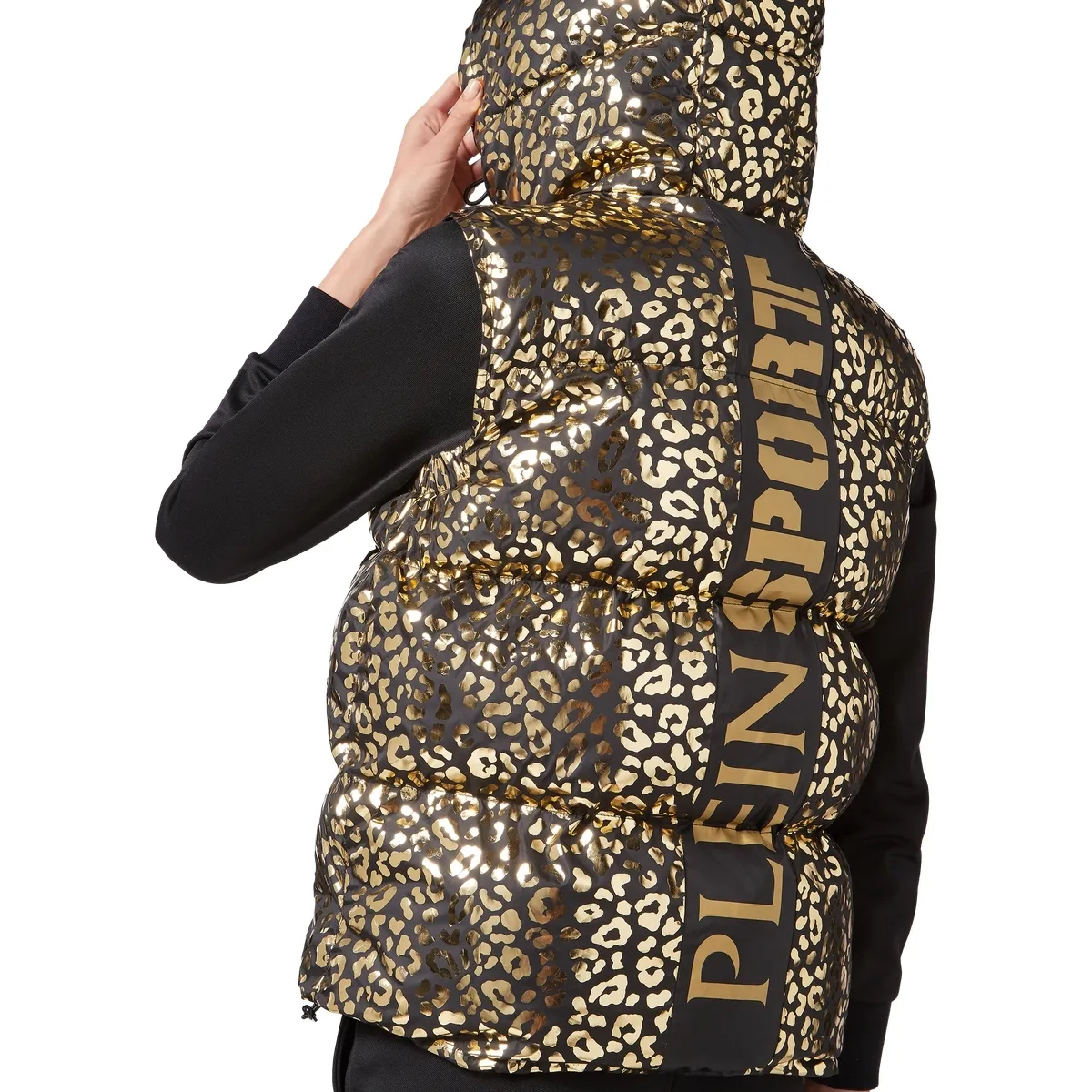 Kapuzenweste mit Leopardenmuster