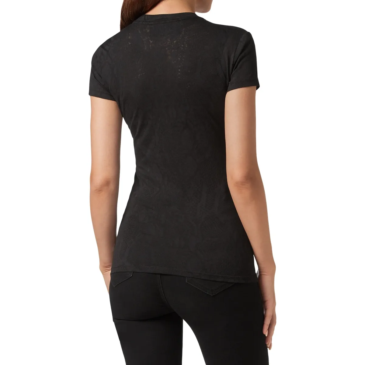 Figurbetontes T-Shirt mit Muster