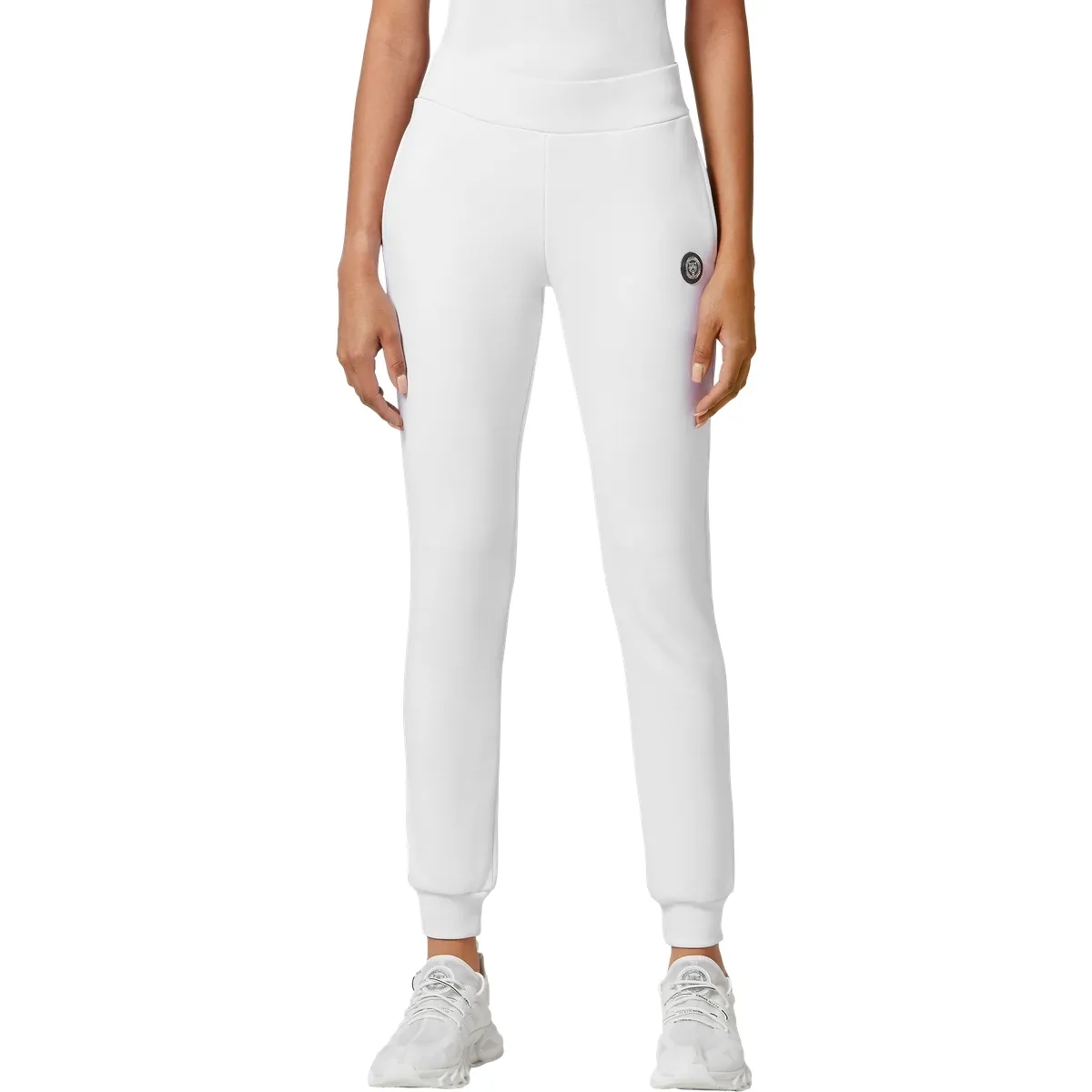 Damen Fleece Jogginghose in Weiß
