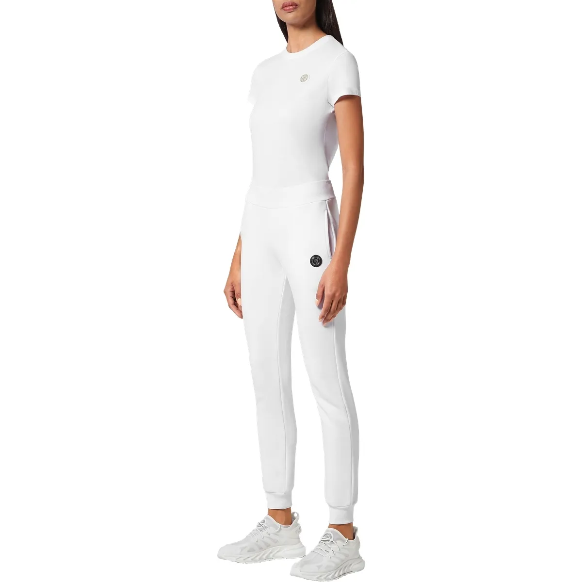 Damen Fleece Jogginghose in Weiß