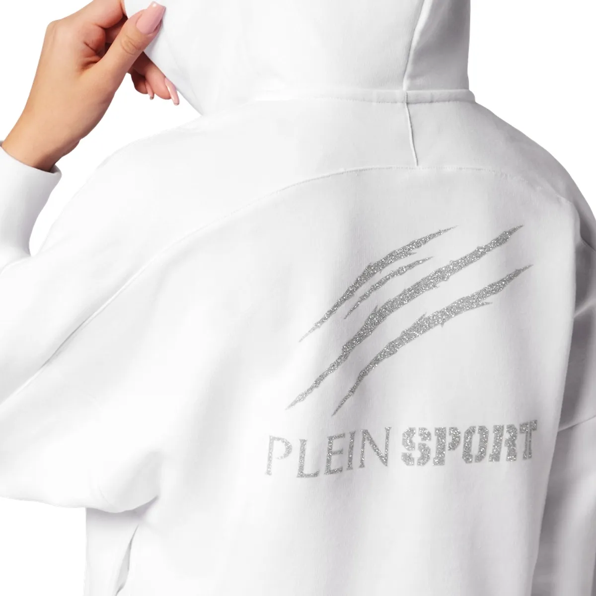 Kurzer Fleece-Hoodie mit Reißverschluss