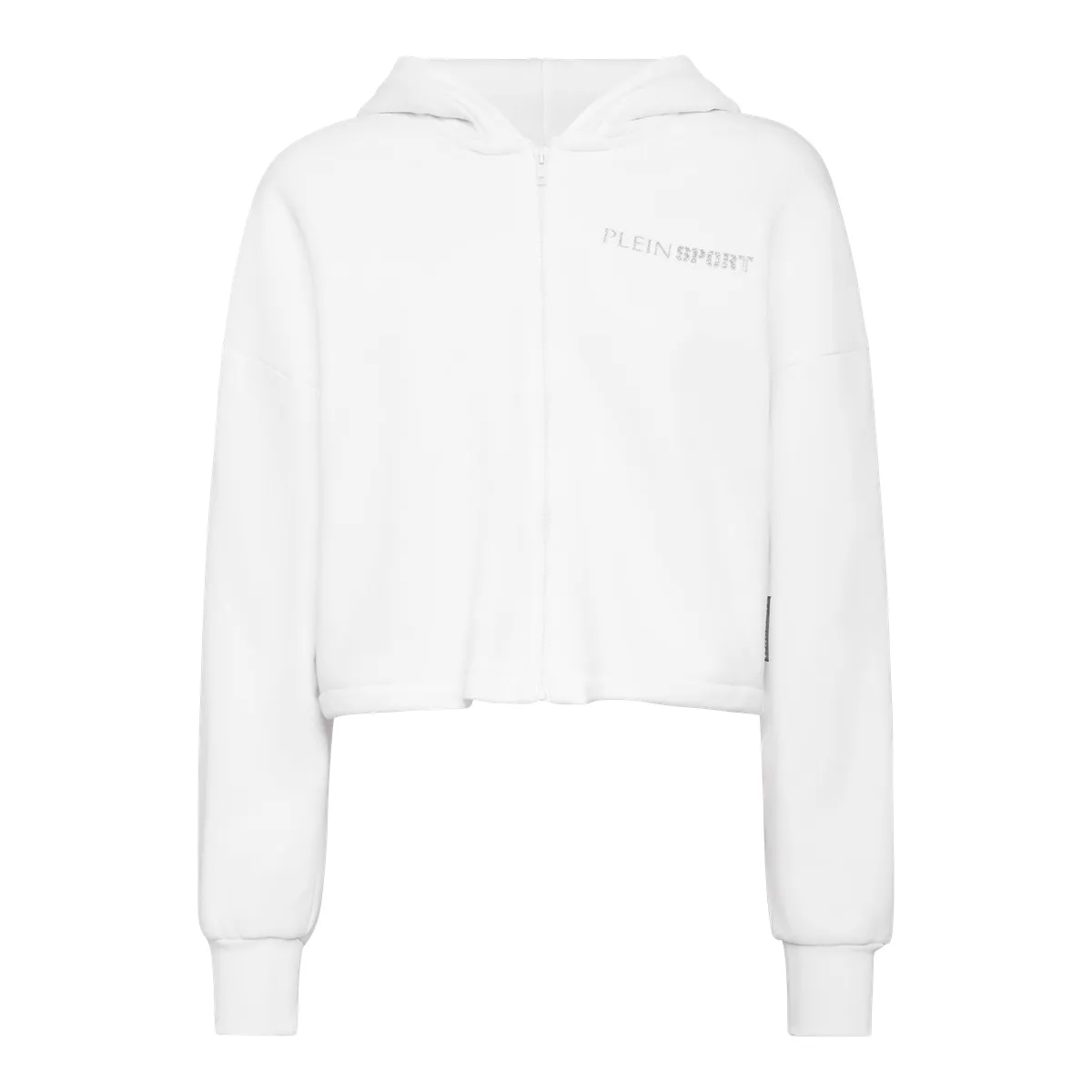 Kurzer Fleece-Hoodie mit Reißverschluss