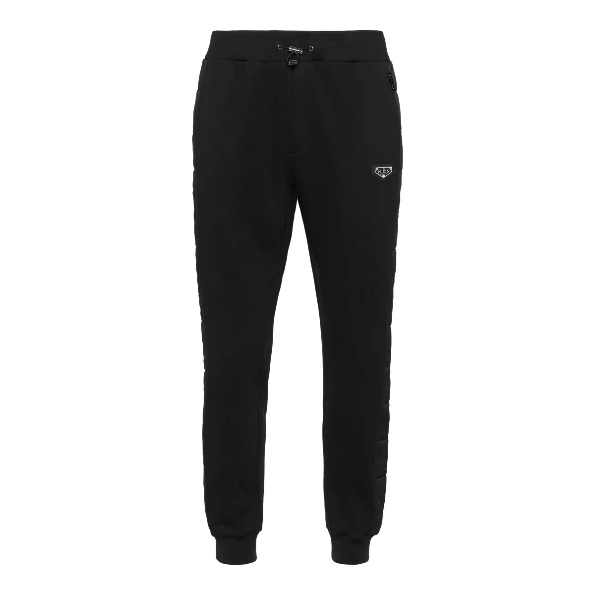 Schwarze Jogginghose mit Steppeinsätzen
