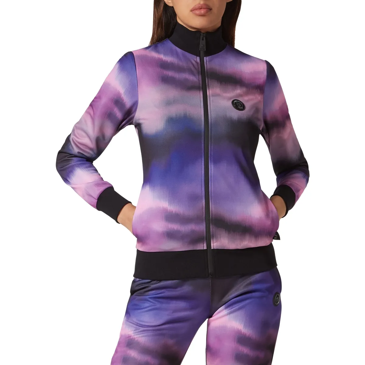 Trainingsjacke mit abstraktem Muster
