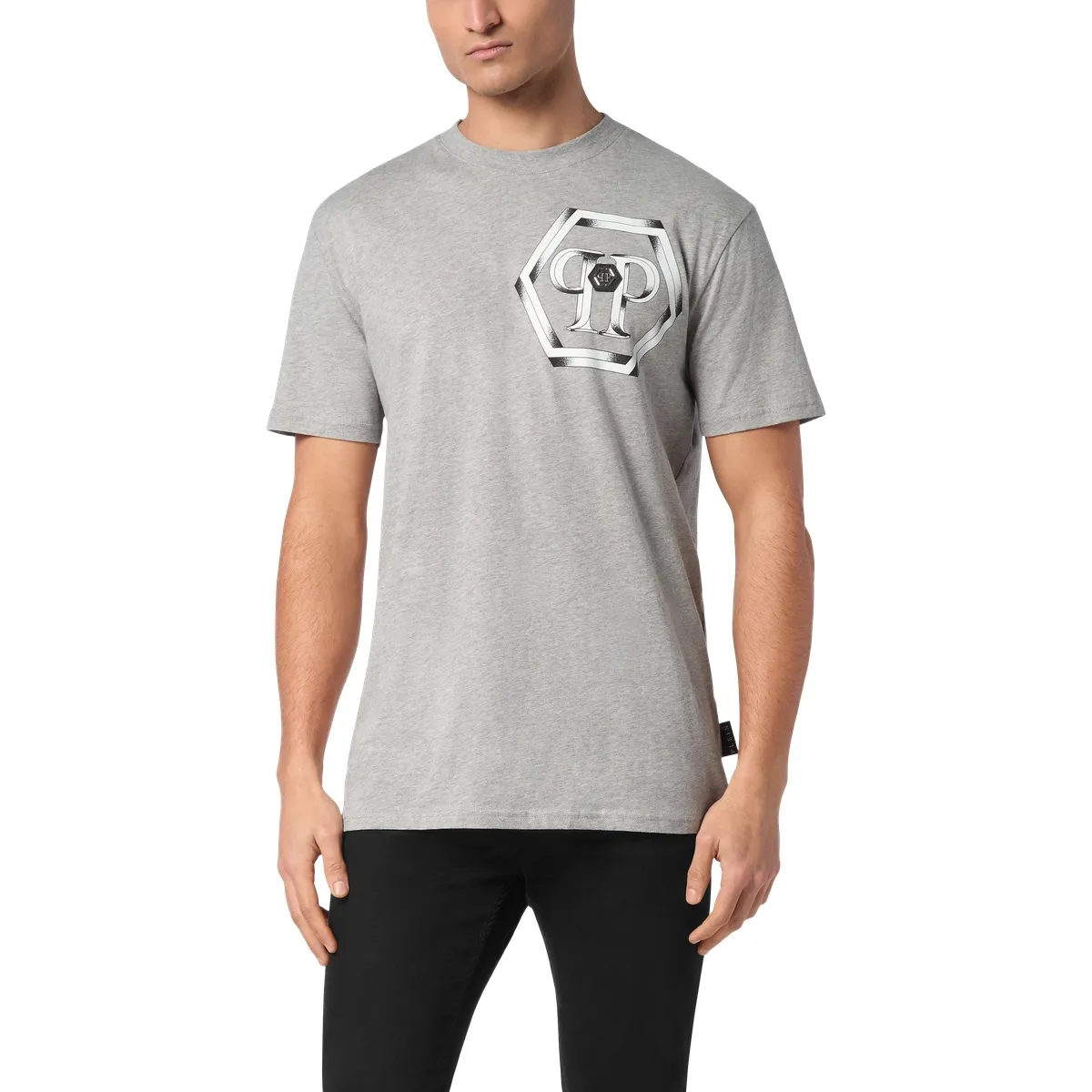 Modernes Baumwoll-T-Shirt mit Grafiklogo