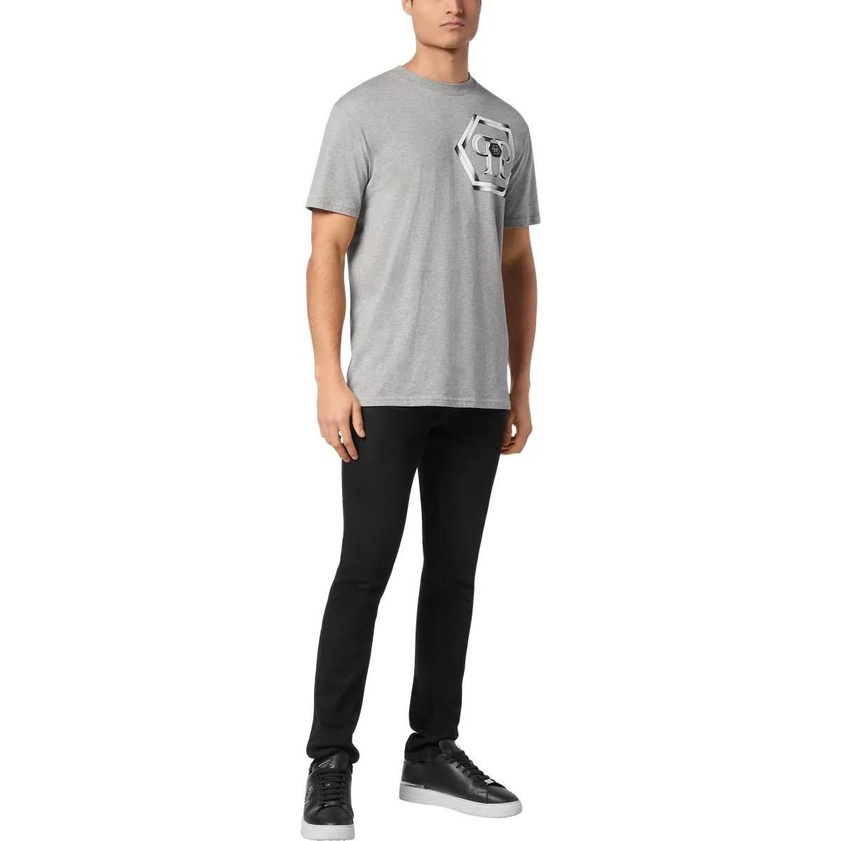 Modernes Baumwoll-T-Shirt mit Grafiklogo