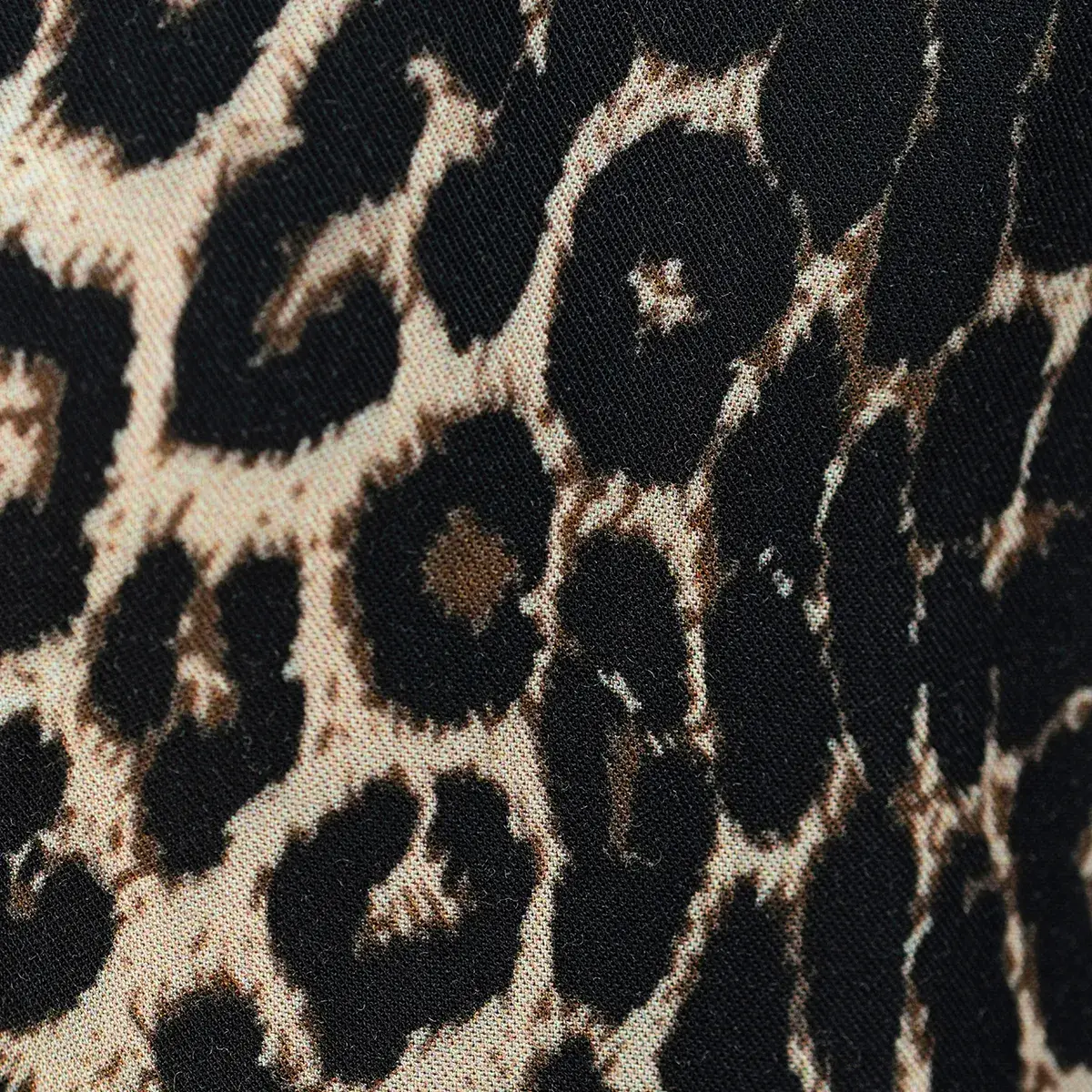 Leopardenmuster Langarm Bluse