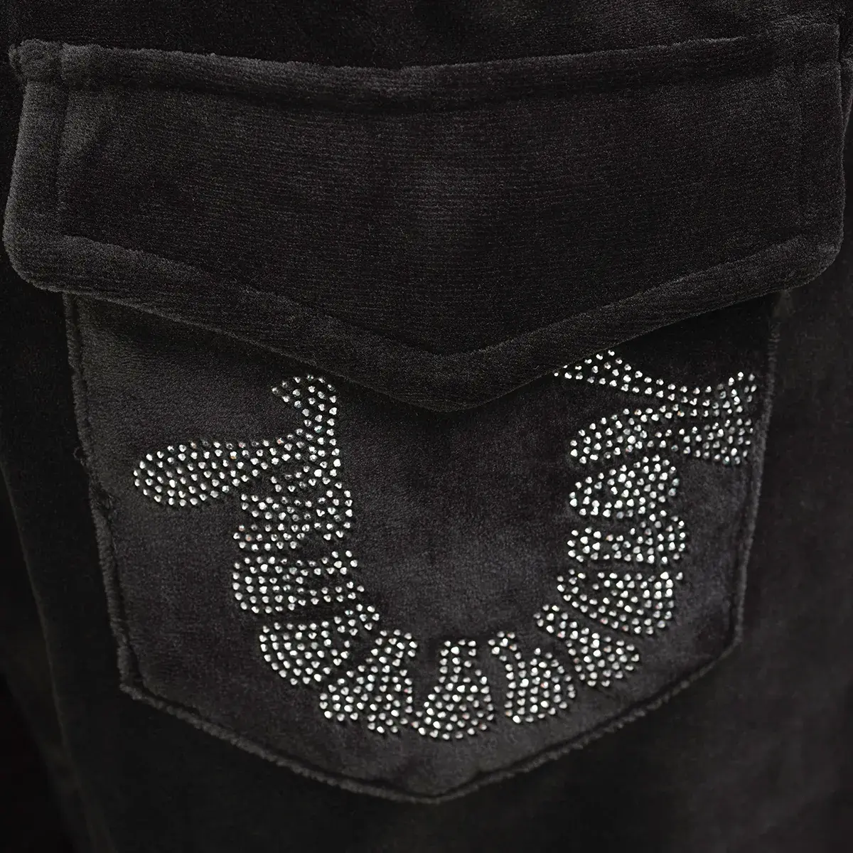 Weite Loungehose aus Velours