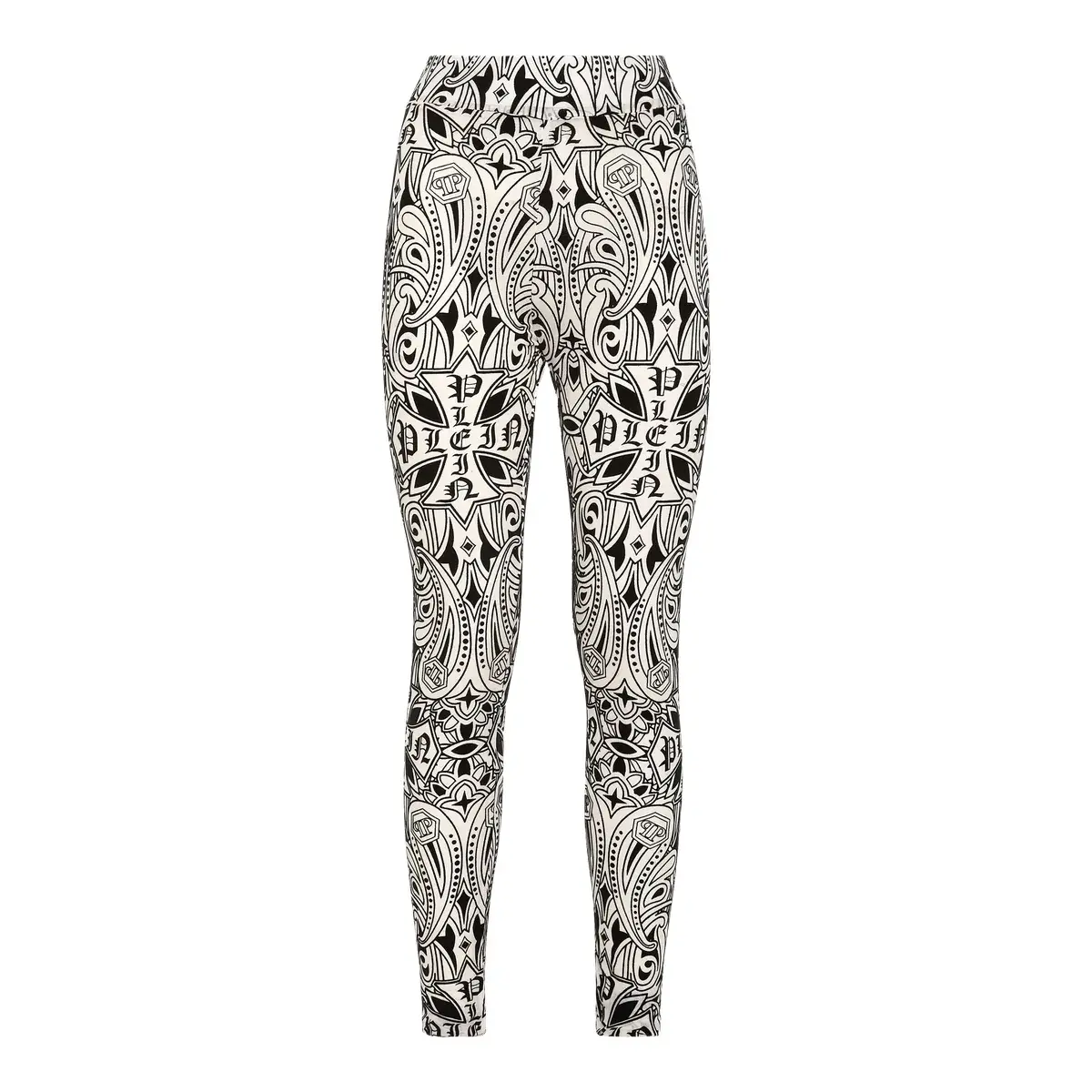 Gemusterte, hochtaillierte Jersey-Leggings
