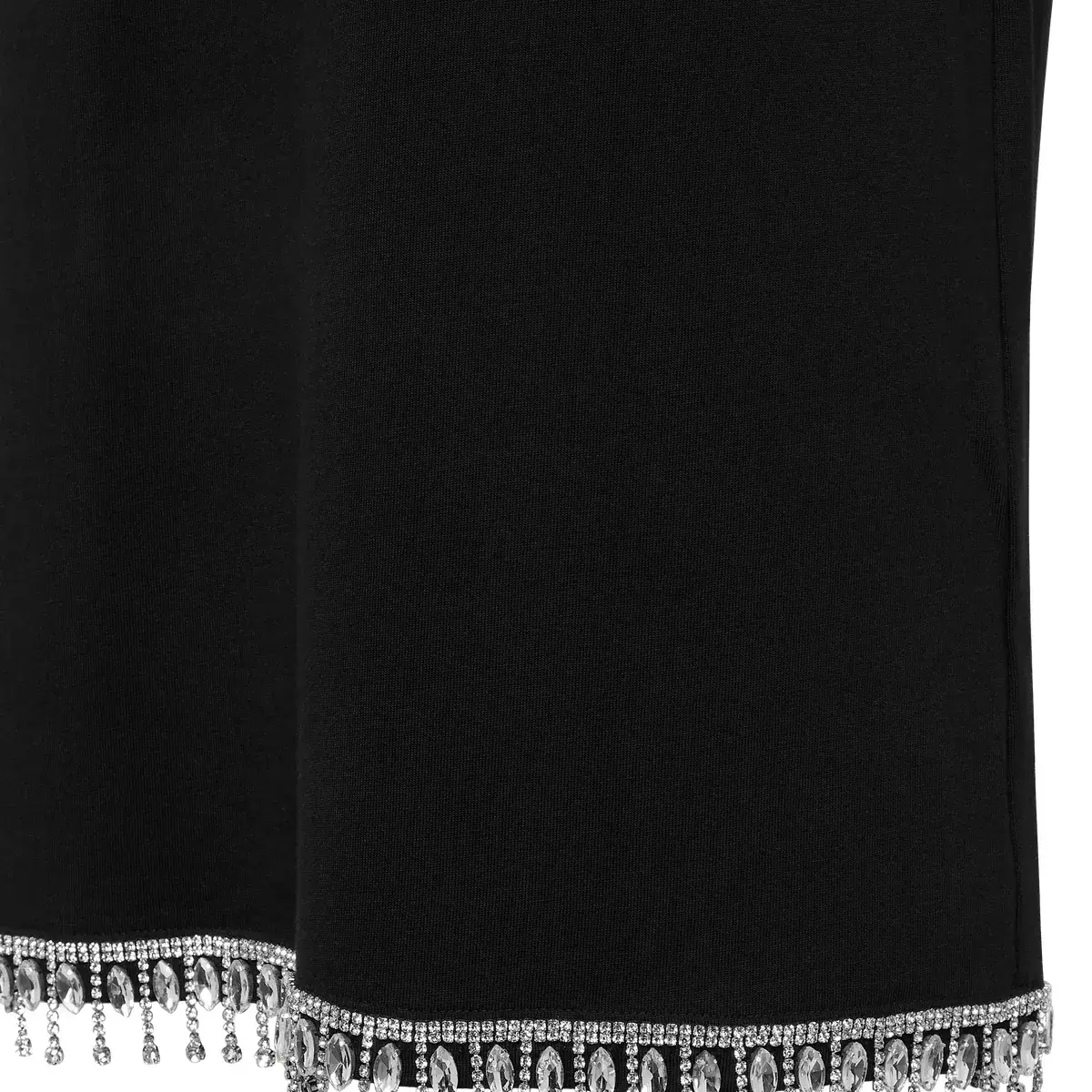 T-Shirt Minikleid Strass Fransen