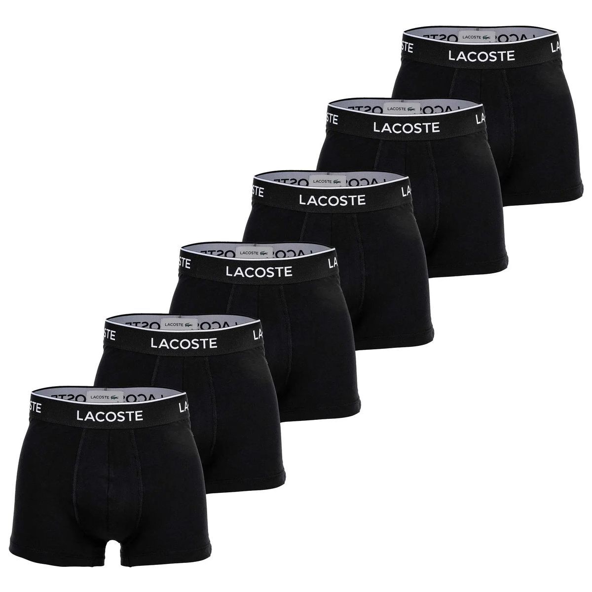 Klassische schwarze Boxershorts 6er-Pack