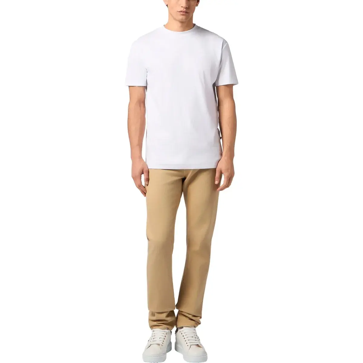 Basic Baumwoll T-Shirt mit Rundhalsausschnitt