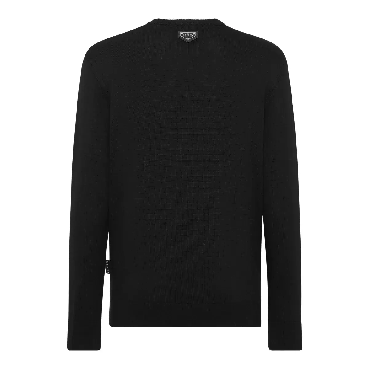 Logo Strickpullover aus Baumwoll-Wollmischung
