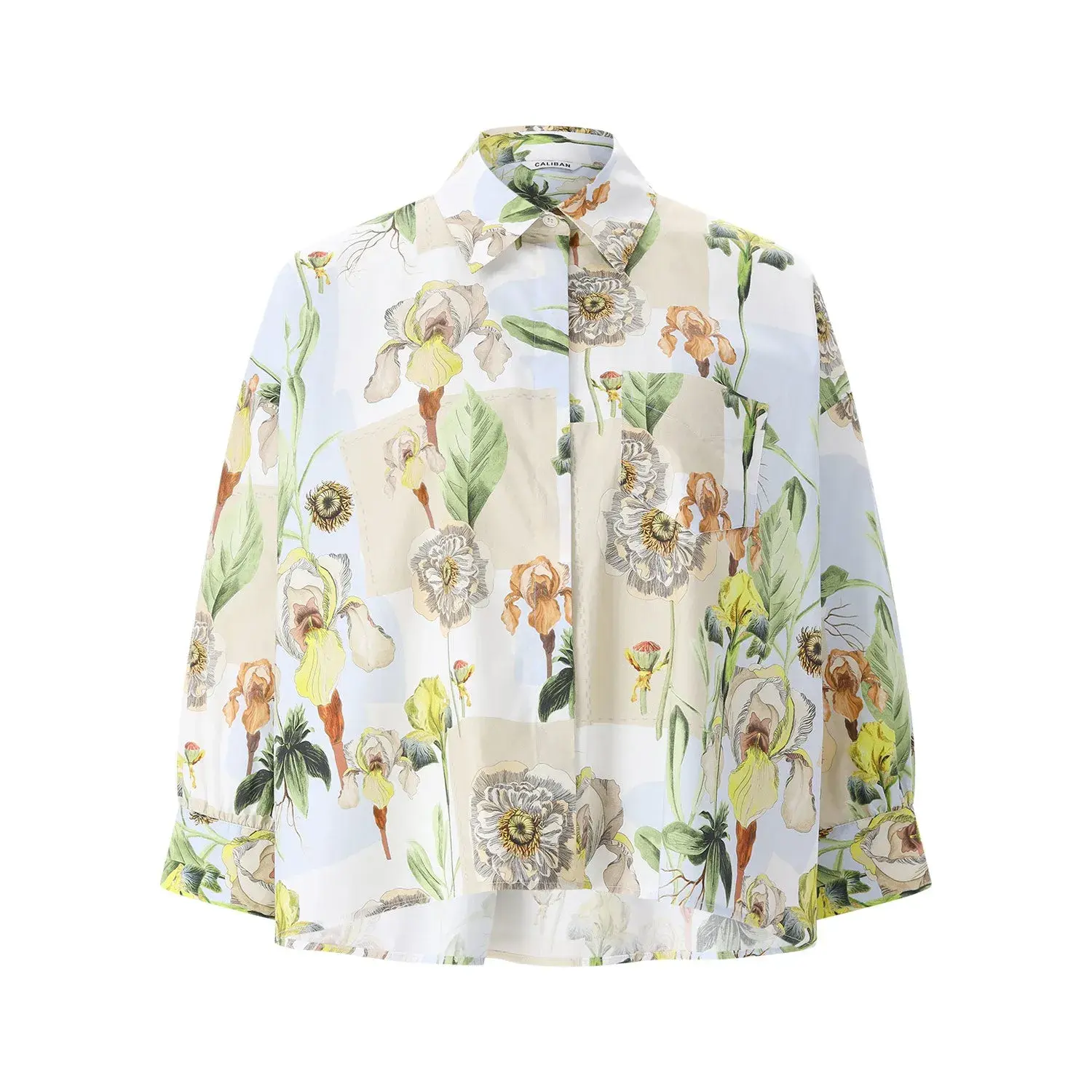 Baumwollhemd mit Blumenmuster
