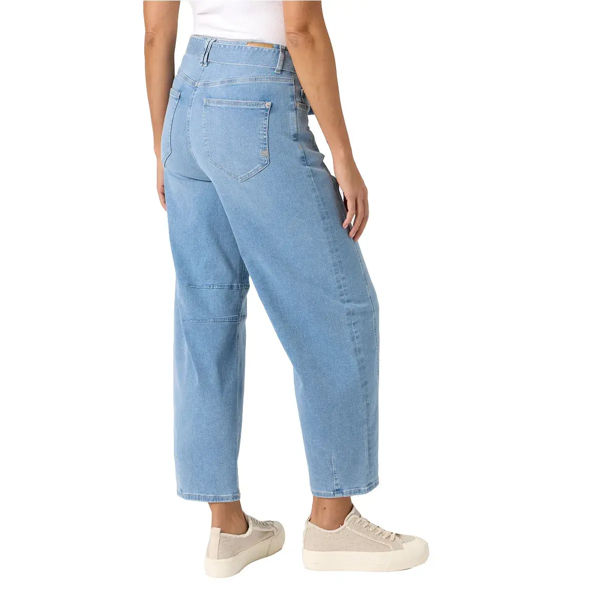 Barrel Leg Jeans mit mittelhohem Bund