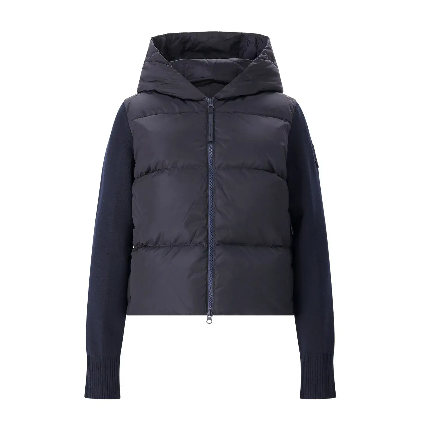 Hybrid Daunenjacke mit Strickärmeln
